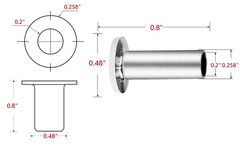 T316 Stainless Steel Protective Protector Sleeve for 1/8″ & 3/16“ Cable Railing