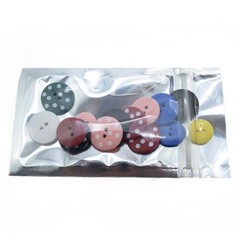 Variety of Sizes for 100 PCS Flat Clear/Silver Metallized Foil Resealable Bags