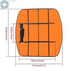 Orange Universal Tuff Top Tractor Canopy 52″ X 52″ For ROPS 2″ x 2″ or 2″ x 3″