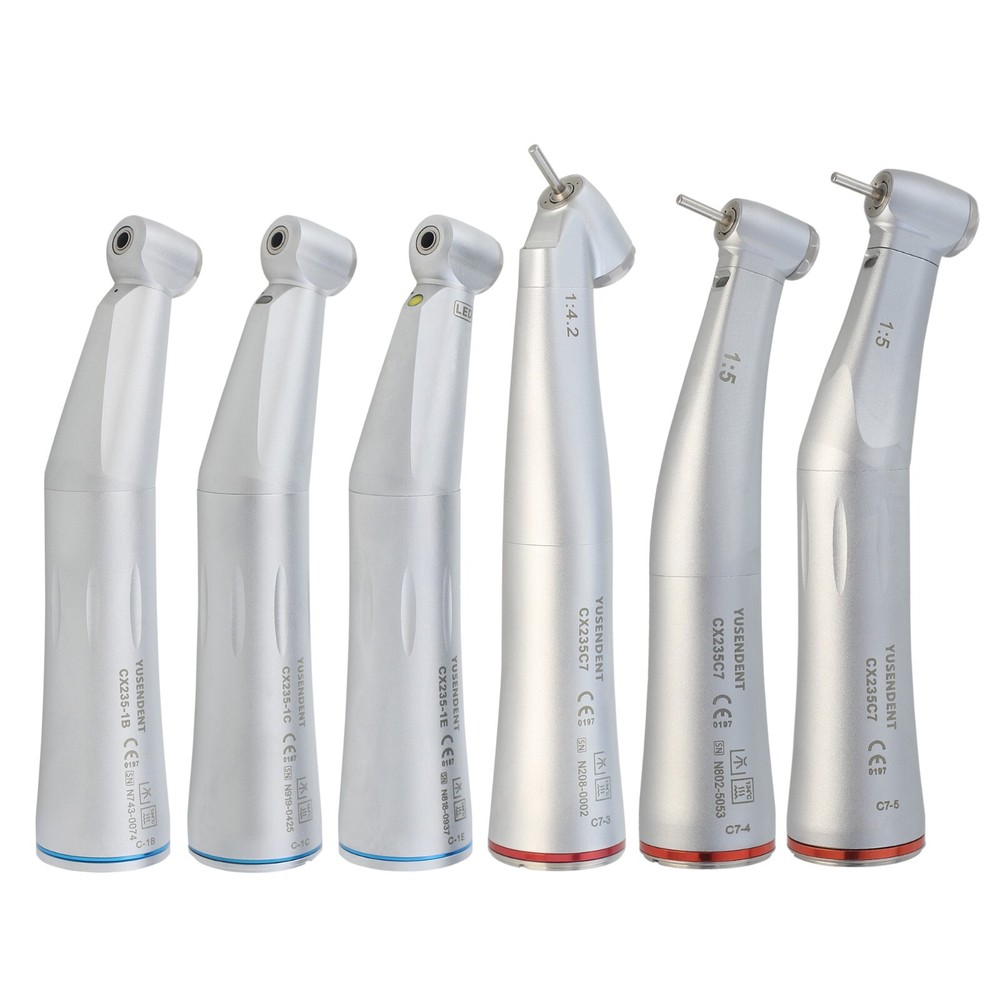 COXO Dental Electric Handpiece Contra Angle 1:1 1:5 45° Surgical Fiber Optic LED