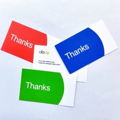 150 Pcs Thanks Cards–Red Blue and Green 3.5*2.1″