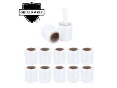 Cast Hand Stretch Wrap 5″ x 650′ 100 Gauge Clear Bundling Shrink Film 12 Rolls