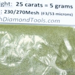 TechDiamondTools Diamond Powder 230 Grit 63-53 Microns, 25 cts = 5 Grams