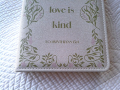 ONE DESIGN HOME PADDED LINED JOURNAL LOVE IS PATIENT LOVE IS KIND 6″ X 8″ X 1″