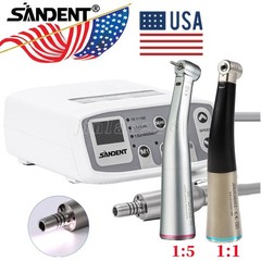 SANDENT Dental LED micromotor motor eléctrico/contra angulo 1:1/1: 5 aumento USA