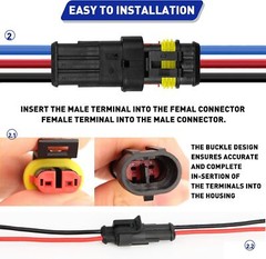 5/10 Sets Car Waterproof Electrical Wire Automotive Connectors 2/3/4/5/6Pin Plug