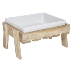 HUBERT® Tall 1/2 Size Mango Wood Riser – 14 1/4″L x 10 9/10″W x 6 1/2″H