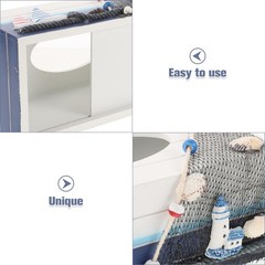 Topbathy Beach Tissue – Wooden Tissue Cover Napkin Holder For Table Rectangle