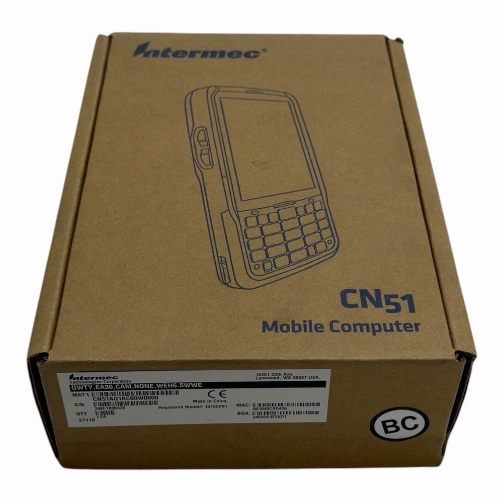 Intermec CN51AQ1KC00W0000 QWTY EA30 CAM NONE WEH6 5WWE