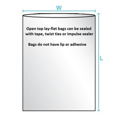 200 – Clear Plastic Bags Open Top Lay Flat 1 Mil Large Small 1Mil Poly Bolsas