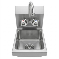 12 in. x 9 in. x 13 in. Wall Mount Stainless Steel Hand Sink