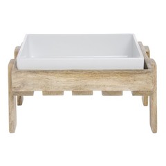 HUBERT® Tall 1/2 Size Mango Wood Riser – 14 1/4″L x 10 9/10″W x 6 1/2″H