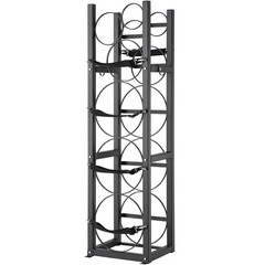 3-Shelf Refrigerant Cylinder Rack 12.79×12.99×47.12in 3x30lb + 3xSmall
