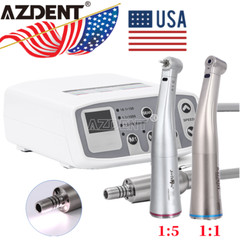 AZDENT Dental Electric LED Brushless Micro Motor/1:1/1:5 Increasing Handpiece