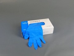blue Nitrile Disposable Exam/Medical Gloves 4Mil, Latex/Powder Free