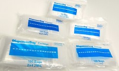 500 Zippit Bags 5 Small Assorted Sizes 100 Each Clear 2mil Reloc Zip Seal Baggie
