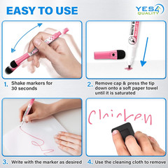 YES4QUALITY Magnetic Dry Erase White Board Sheet for Fridge 12X8 In, with Stain