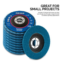 11118A 10 Pack Zirconia Flap Discs 4-1/2 for Angle Grinder, 80 Grit Flapper Whee