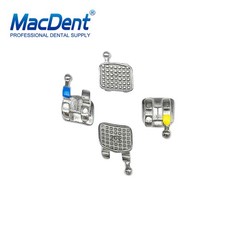 1-50X MacDent Dental Ortho Monoblock Brackets Braces Mini Roth .018 3-4-5 Hooks