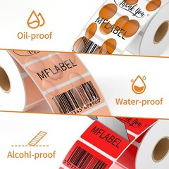 MFLABEL 12 Rolls Thermal Shipping Labels (12,000 12 Rolls, 2.25 X 1.25 White