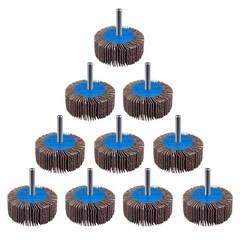 10-Pack 1/4″ Die Grinder Flapper Wheels, 80 Grit for Rust Removal & Polishing