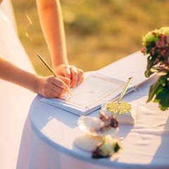 1 Set Wedding Pen with Pen Holder Guest Book Pen with Holder Gold Tone