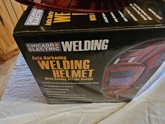 Chicago Electric Welding Auto Darkening Welding Helmet In Red Design Model 63121