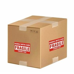 2 Rolls 2×3 Fragile Stickers Handle with Care Thank You Mailing Labels 500/Roll