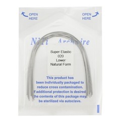 Dental Orthodontic Arch Wire Niti Super Elastic Round Rectangular Ovoid Natural