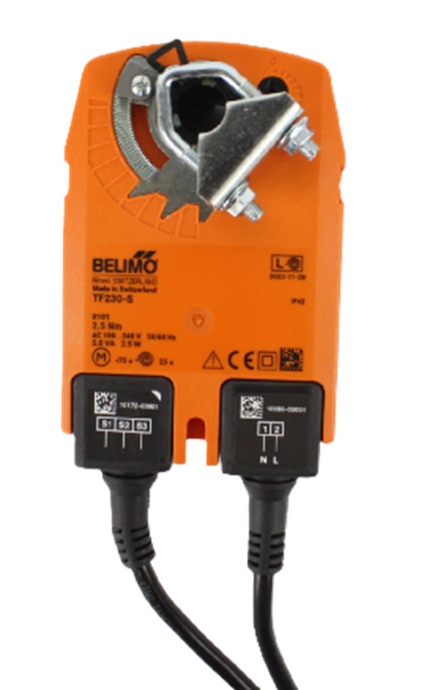 Belimo TF230-S Rotary Actuator, Fail-Safe, 2.5 Nm, AC 100…240 V