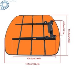 Orange Universal Tuff Top Tractor Canopy 52″ X 52″ For ROPS 2″ x 2″ or 2″ x 3″