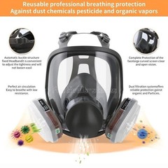 Full Face Gas Mask Painting Spraying Respirator W/Filters For 6800 Facepiece US
