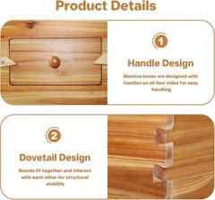 Beehive 20 Frame Complete Box Kit (10 Deep-10 Medium) Langstroth Beekeeping US