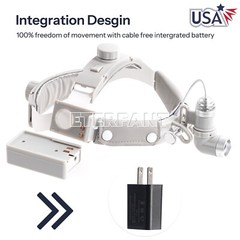 Surgical Headlight for Medical Ent and Dental with 10 Watt Wireless Led Lamp New