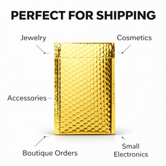 Gold Poly Bubble Mailers Self Seal Padded Shipping Envelopes Choose Size Qty