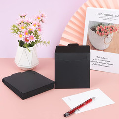 50 Pack Kraft Paper DVD Envelopes, Black Blank CD Paper Cardboard Storage Holde