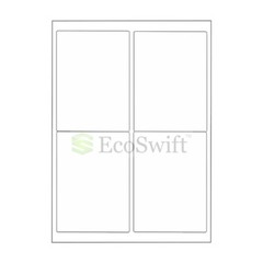 4-40,000 LOT 4 x 5 “EcoSwift” Laser Address Shipping Adhesive Labels 4 per sheet