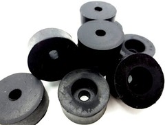 Screw Bolt On Rubber Bumper Pad Stand Fit For 3/16″ Screw Hole, 1″ Pad 1/2″ Tall