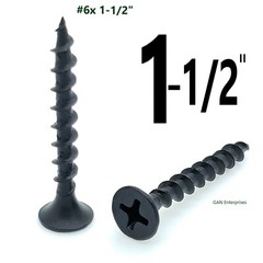 Phillips Bugle Head ( 3/4″ – 6″ ) phosphate Black Coarse Drywall / Wood Screws