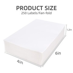 500 4×6 Fandfold Direct Thermal Shipping Labels for Rollo & Zebra Printer