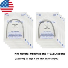 100PCS Dental Orthodontic Niti Arch Wire Rectangular Round Natural Upper Lower