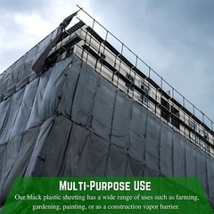 Poly Cover – 6 Mil Black Plastic Sheeting