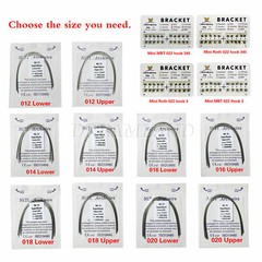 100*Orthodontic Dental Arch Wire Niti Round/10 Bracket Brace Mini MBT/Roth 3/345
