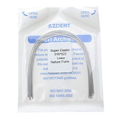AZDENT Dental Orthodontic Super Elastic Niti Arch Wire Rectangular Natural Form