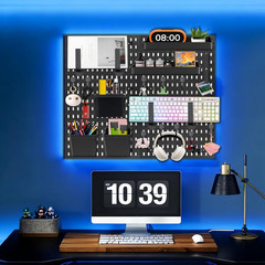 Pegboard Wall Organizer Kits, 4 Pcs Pegboards with 21 Accessories Modular Hangin