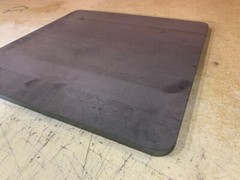 1/2″ x 16″ x 16″ Steel Plate with Rounded Corners, A36 Steel