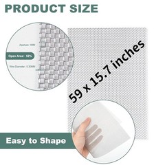 304 Stainless Steel Wire Mesh Screen,15.7 X 59 Inches, 1Mm Hole 20 Mesh, No Rust