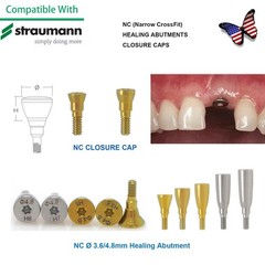 US Straumann Healing Abutment Cap/Closure Cover Screw NC & RC Platform Titanium