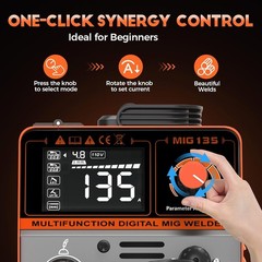 MIG Welder 135A 3IN1 MIG/ARC/Lift TIG Welding Machine 110V for Beginner, Gasless