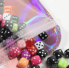 50pcs Iridescent Zip Lock Bags Holographic Self-Sealing Packaging Pouches – NEW